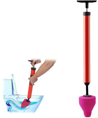 2024 New High Pressure Toilet Unblock A Shot,Universal Toilet Plunger Kit,High Pressure Air Drain Clog Remover,Professional Plumbing Tool for Bathroom Kitchen Bathtub Sink (1 Item)