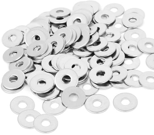 304 Acier Inoxydable Rondelles Plates M5, 150 Pièces Rondelles Metal M5 x 15 mm, DIN9021, pour Vis, écrous, Tige Filetée