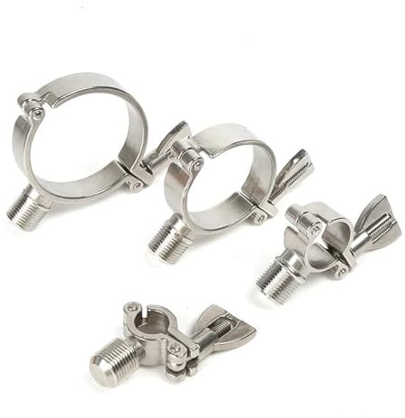 1pc SS304 Pipe clamp Bracket with External Thread G1/2 Stainless Steel Casting Pipe Holders 1/2inch-6inch Pipe Hangers IINKUEYK(3I4inchXOD19mm)
