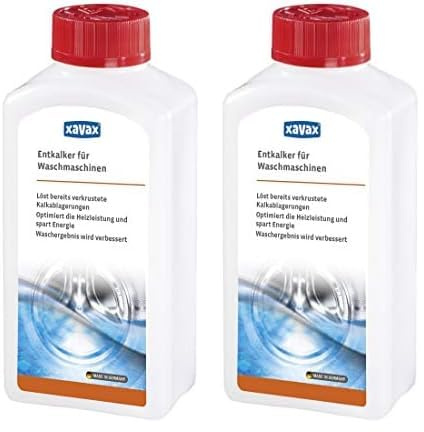 Xavax Waschmaschinen Entkalker, optimiert Heizleistung und spart Energie, 250 ml (Packung mit 2)