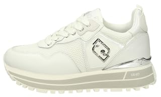 Liu Jo Maxi Wonder 01, Sneakers Platform in Suede e Mesh da Donna