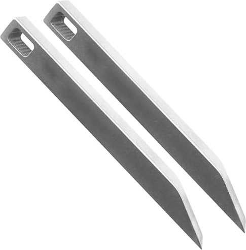 2 Pieces Stainless Steel Prybar, Heavy Duty Mini Bar, Ultra Minimalist Keychain Crowbar, Pocket Pry Tool (2)