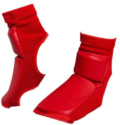 harayaa Protezione per i Piedi da Boxe, Attrezzatura per Sparring, Antiscivolo, Resistente agli Urti, per Sacco da Boxe da Wrestling, Rosso, L