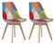 TTATC Juego de 2 Sillas de Comedor con Patas de Madera Maciza de Haya, Sillas de Cocina Modernas, Sillas Nórdicas para Comedor, Dormitorio, Cocina,Rojo