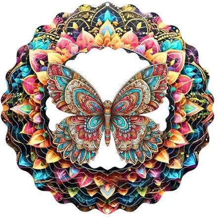 Éolienne d'extérieur – Éolienne à suspendre pour extérieur, décoration artistique pour terrasse, pelouse, femme, maman, épouse, anniversaire, vacances