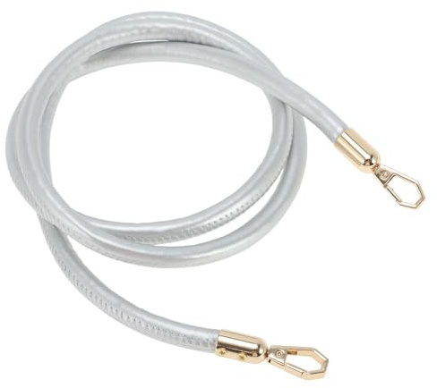 CAPASTEC Väska handtag, axelrem med karbinhake för väskor, PU-läder, rem, väska, rem, bred, gör-det-själv, axelrem, handväska, axelväska, silver, ton, guld, ton, 115 cm