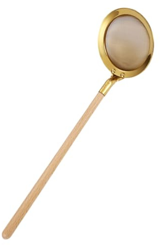 Toyvian Cuchara De Malla Con Mango De Madera Espumadera Colador De Malla Fina Para Cocinar Espumadera De Cocina Ollas Calientes
