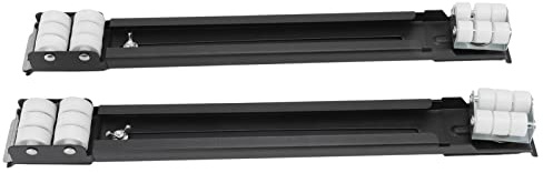 Qcwwy Dispositivo di Scorrimento per Apparecchi Estensibile per Carichi Pesanti con Rullo per Frigorifero per Lavatrici e asciugatrici. Parti di Elettrodomestici (BLACK)