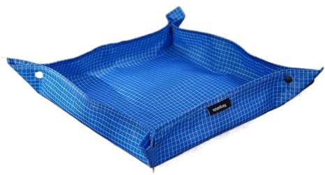 2 pezzi 24 g vassoio portaoggetti da campeggio leggero escursionismo picnic all'aperto cestino pieghevole attrezzatura(Blue)