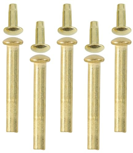 Kit di Rivetti e Dadi per Ventaglio Pieghevole 5 Set 3mm | Acciaio Inossidabile Oro Placcato, Asta 25mm, Fissaggio Sicuro e Montaggio Semplice