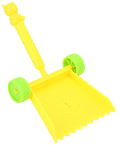 Kinder-Strandschaufel mit Schieberad-Design, ABS-Kunststoff, helle Farbe, zum Schaufeln, Graben, Sand und Schnee (Gelb)