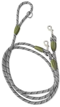 Compatibile con guinzaglio a tracolla riflettente a mani libere da 2,5 m, animale domestico corsa multifunzionale(Black and white 250C)