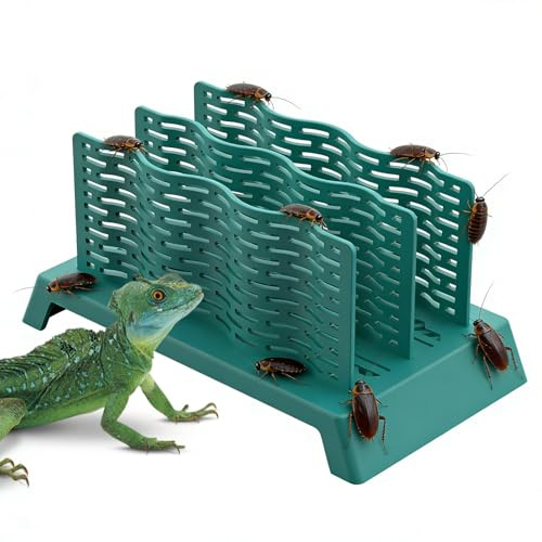 Genérico Plato para Reptiles Antifugas | Recipiente para Alimento de Gecko Para Terrario, Estimula la Caza de Geckos y Lagartos