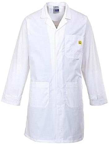 Portwest Blouse Antistatique ESD, Couleur: Blanc, Taille: S, AS10WHRS