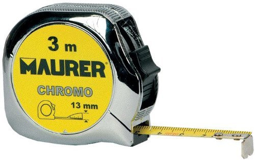 Flessometro Maurer mod.Chromo Lunghezza 3 mt Nastro 13 mm Cf. In Blister