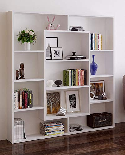 Venus Étagère à Livres – Étagère – Meuble de Salle de séjour, Bureau – Design Moderne (Blanc)