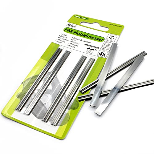 4 Stück HM Wendemesser Hobelmesser 82mm für Bosch/Metabo/Makita/DeWalt/Black&Decker/AEG/Einhell usw...