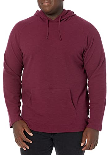 Amazon Essentials långärmad slub termisk tröja för män (tidigare Goodthreads), vinröd, 3X-Large