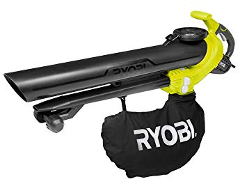 Ryobi RBV3000CESV 3000 W 375 kmh - Soplador de hojas (3000 W, 375 kmh, 45 L, Negro, Verde, 5,1 kg)