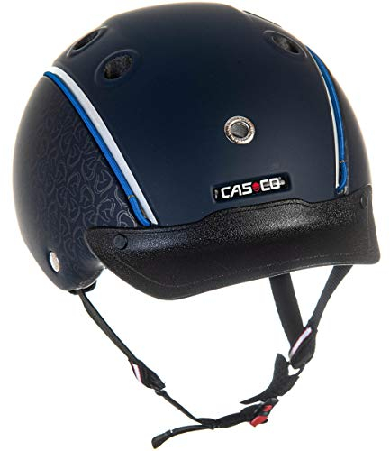 Casco Kinder Reithelm CHOICE blau metallic S (52-56cm) + MyStyle Wechselstreifen blau