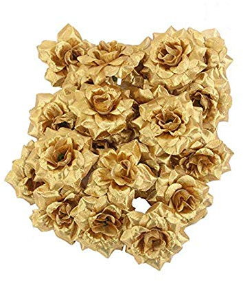 Wohlstand 50 Rosas De Seda Artificial,Cabeza de Flor,Hermosa Mini Artificial Flores de Rosa para la Decoración de la Tarjeta de Boda Decoración del Hogar Artesanía DIY