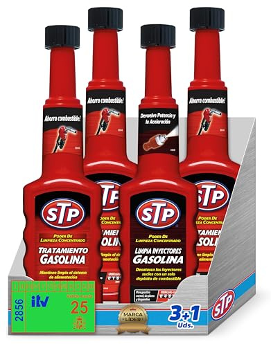 STP Pack Gasolina - Tratamiento motores gasolina + Limpia Inyectores para motores gasolina - Reduce emisiones, tubo de escape, ahorra combustible y mejora el rendimiento
