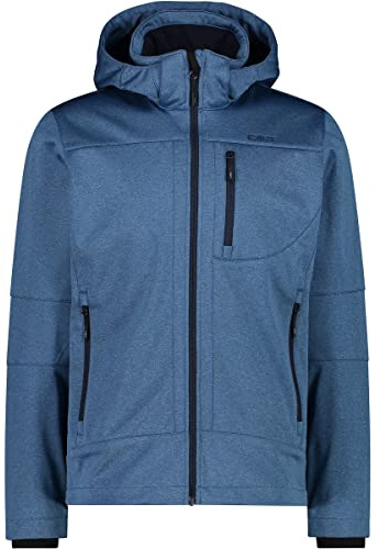 CMP - Veste softshell chinée pour homme avec capuche amovible, Bluestone Mél., 50