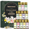 Migcaput Diffuser Ätherische Öle, 12X5ml Blumen Aroma Diffuser Öl,100% Naturrein Essential Oils, Aromatherapie Duftöle für Diffuser Luftbefeuchter Kerzen Seifen - Kamille, Geranie, Freesie, Jasmin