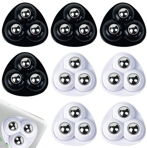 8 Pcs Small Appliance Rolls 360° Rotating Small Appliance Wheels Mini Caster Wheels 360° Rotation for Kitchen Appliance Small Furniture Trash Can Storage Box Coffee Maker