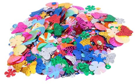 KONTONTY 2packungen Bunte Pailletten Zum Nähen Metall-Pailletten-dekor DIY-Pailletten-zubehör Pailletten-Teile Für Kleidung Röcke Taschen Und Kunsthandwerk