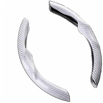 WSCDMCC Lenkradbezug für Mercedes W203 W204 Vito W124 W639 Benz ML W169 W210 2000-2023, Segmentierter Kohlefaser Anti Rutsch Atmungsaktiv Lenkradhüllen, Lenkradschoner Innenraum Zubehör,White