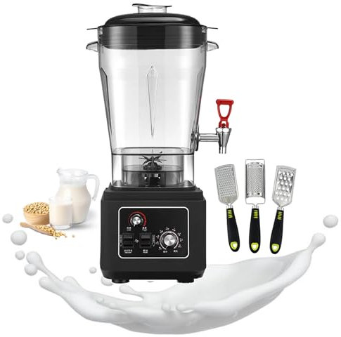 Bänkblandare - 45000 Rpm Matberedare Och Nötterkvarn För Frukt, Nötter Och Is - 3-Delat Kit Innehåller 1× Ingefärsrivjärn, 1× Ostriv, 1× Vitlöksfärs (7 Växlar),11L
