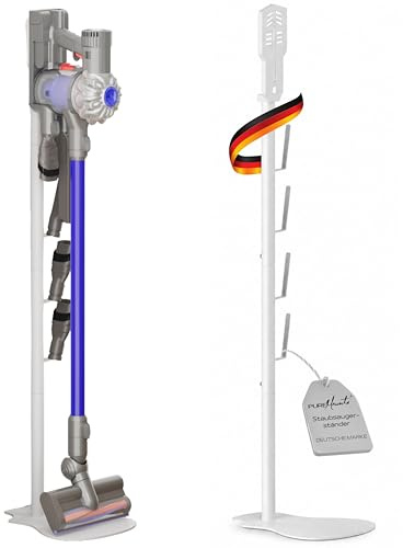 PureMounts Staubsaugerständer Universal Ständer Halterung Bodenständer | Universal Staubsauger mit Organizer Halter für Dyson, Philips, Samsung, Bosch, Miele, Xiaomi und Zubehör