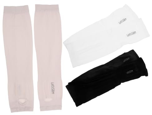 ANDRESLAD Mangas de Protección Solar para Brazos y Antebrazos Bloqueo Uv, Elásticas y Transpirables para Hombre y Mujer, 3 Pares (, y) para Actividades al Aire Libre