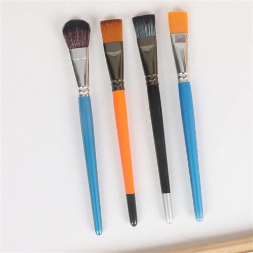 FHPEWXDG Nylonhaar-Gouache-Stift mit Flacher Spitze, Aquarell-/Ölfarbe, Malpinsel für Studenten, Kunst, Zeichenpinsel
