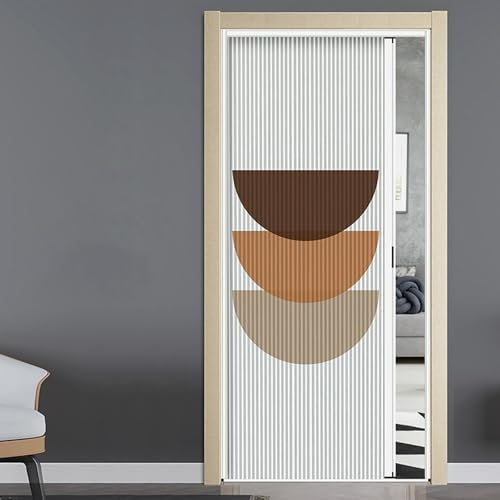 Porte Pliante accordèon Pliable Accordéon Porte De Placard, Invisible Accordéon Style Paravent Avec Manche Blackout Porte Pliante Pour Lit/Douche/Rec Chambre Convient Pour Ouverture De Toute Taille(D,