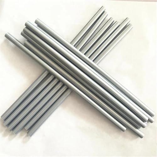 NGNKMPMCTK Barras de Pegamento termofusible de Metal Color Perla, 20 Unidades, Herramientas de Bricolaje, Adhesivo de viscosidad 7 mm x 100 mm(200mm Silvery)