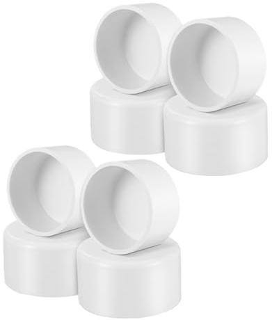 Tapón de Extremo de Tubería de Pvc Blanco 63mm 8 Piezas