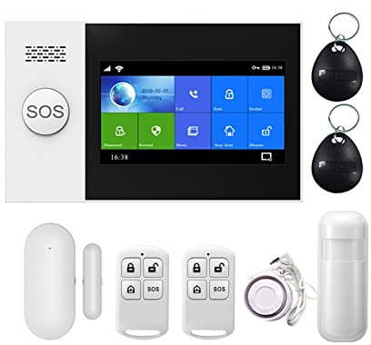 Kit Alarma Casa, PG-107 4G Casa inalámbrica de tuya Wifi gsm Seguridad del hogar con sistema de alarma antirrobo del sensor de detector de movimiento(A1.)