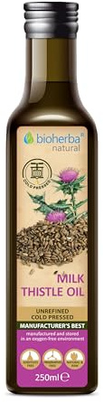 Huile de Chardon-Marie 250 ml – Pressée à Froid – Huile Végétale Naturelle pour Soins de la Peau, Massage et Usage Culinaire – BIOHERBA