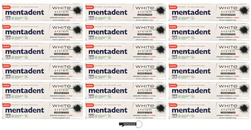 Mentadent White System Aktivkohle Zahnpasta, 75ml, 18er Pack,+ italy shop free keyring