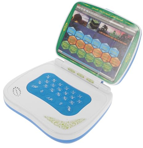 FUNOMOCYA Faltbarer Mini lerncomputer für Touchscreen und Wiederholfunktion Arabische Sprachlernmaschine für Vorschulkinder Jahre Tragbares Pädagogisches für Frühe Bildung