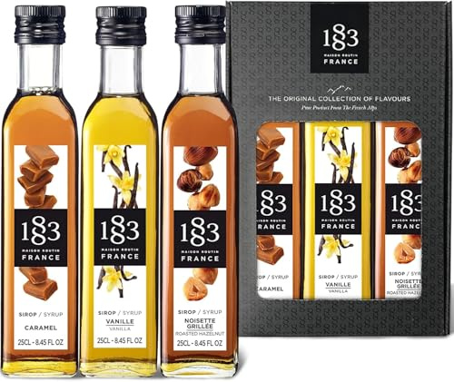 1883 Maison Routin Vanilla, Caramel & Hazelnut Syrup 3pc Gift Set