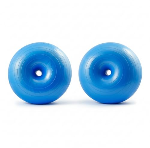 Garvee Palla Donut Fitness 50cm – Allenamento Core, Yoga, Pilates, Postura Ergonomica – Per Palestra, Ufficio, Classe – Seduta Flessibile e Stabile – Include Pompa – Blu