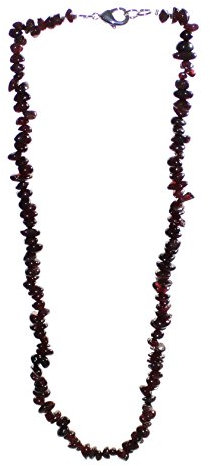 Budawi® Granat Kette Halskette Splitter 45 cm Karabiner Verschluss