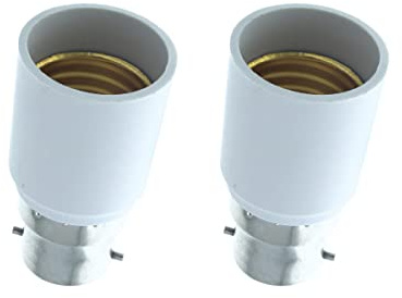 2 convertidor adaptador portalámparas para bombilla LED con casquillo de B22 a E27