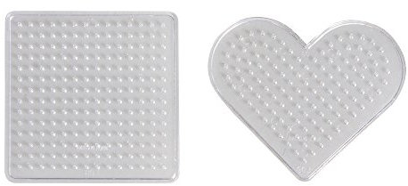 Rayher 16045000 Stiftplatten-Set f. Bügelperlen,transp., 2 Motive, SB-