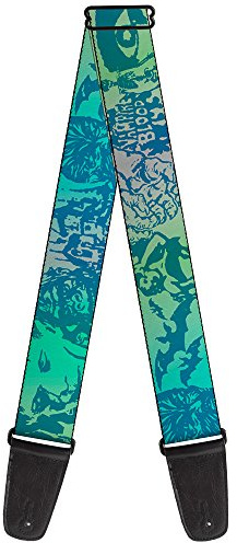 Buckle-Down GS-W31815 Gitarrengurt Retro Monster Aqua