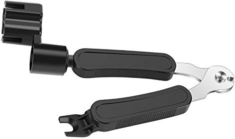 Gitarren Saitenkurbel und Steg Pin Abzieher für Gitarre, funktionales 3 in 1 Werkzeug Schwarz