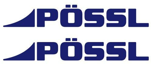 myrockshirt 2 x PÖSSL Aufkleber Aufkleber Wohnmobil Camper Wohnwagen Caravan Camping Sticker ca.30cm Aufkleber Autoaufkleber Sticker Decal ohne Hintergrund UV&Waschanlagenfest